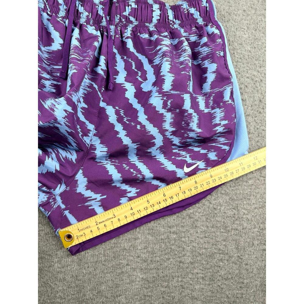 Nike Women's S Small Dri-FIT Tempo Running Shorts Purple Blue Print Lined‎ - Picture 8 of 10